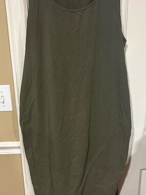 Isabel Maternity by Ingrid & Isabel Olive Midi tank dress
